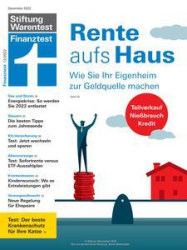 :  Stiftung Warentest Finanztest Magazin Dezember No 12 2022