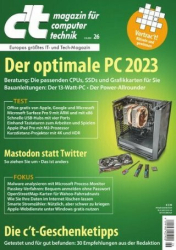 :  ct Magazin für Computertechnik No 26 vom 03 Dezember 2022