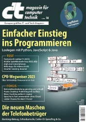 : c't Magazin für Computertechnik No 14 vom 03  Juni 2023
