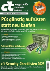 : c't Magazin für Computertechnik - 14 Juli 2023