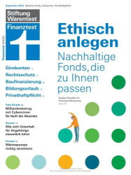 : Stiftung Warentest Finanztest Magazin September No 09 2023
