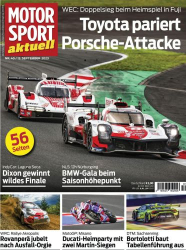 : Motorsport aktuell Magazin No 40 vom 13  September 2023
