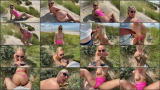 : Lara-CumKitten - Fremdfick im String Badeanzug - Facial Explosion am Nordsee Strand