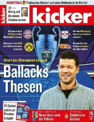 : Kicker Sportmagazin No 76 vom 18  September 2023
