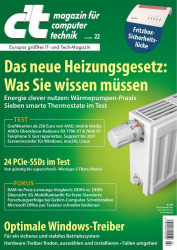 : c't Magazin für Computertechnik No 22 vom 23  September 2023
