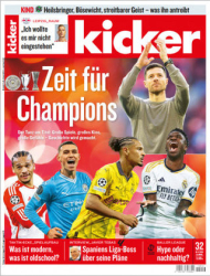 :  Kicker Sportmagazin No 32 vom 15 April 2024