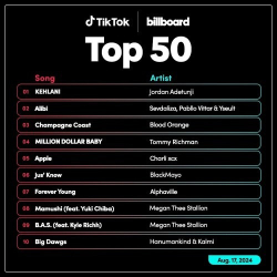 : TikTok Billboard Top 50 Singles Chart (17.08.2024)