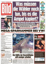 : Bild Zeitung vom 03 September 2024