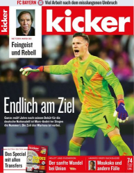 : Kicker Sportmagazin No 74 vom 09  September 2024
