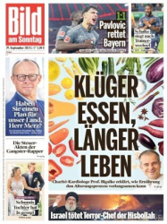 :  Bild am Sonntag vom 29 September 2024