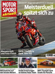 : Motorsport Aktuell Magazin No 44 vom 09  Oktober 2024
