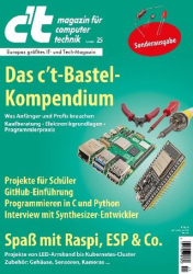 :  c't Magazin für Computertechnik No 25 vom 08 November 2024