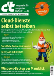 Cover: c't Magazin für Computertechnik No 13 vom 12 Juni 2025
: c't Magazin für Computertechnik No 13 vom 12 Juni 2025