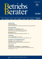 Cover: BetriebsBerater 25.2025 : BetriebsBerater 25.2025