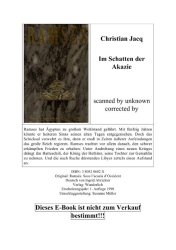 Cover: Ramses, Bd.5, Im Schatten der Akazie - Jacq, Christian : Ramses, Bd.5, Im Schatten der Akazie - Jacq, Christian
