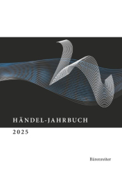Cover: Händel Jahrbuch 1.2025 : Händel Jahrbuch 1.2025